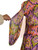 1970s Wavy Psychedelic Print Chiffon Maxi Dress