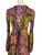 1970s Wavy Psychedelic Print Chiffon Maxi Dress