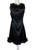 1960s Mr. Eric Black Silk Ruffle Mini Dress LBD