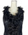 1960s Mr. Eric Black Silk Ruffle Mini Dress LBD