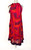 1960s Mod Red Chiffon Pleated Shift Dress