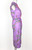 1960s - 1970s Lord & Taylor Purple Paisley Dress