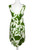 1960s Green Hawaiian Floral Print Babydoll Mini Dress