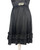 1960s Black Silk Chiffon Mini Dress LBD