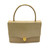 1960s - 1970s GUCCI Tan Top Handle Golden Horseshoe Clasp Structured Leather Bag