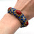 1960s Kenneth Jay Lane Blue Red Cabochon Glass Gem Bangle