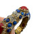 1960s Kenneth Jay Lane Blue Red Cabochon Glass Gem Bangle