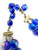 1950s Hattie Carnegie AB Blue Crystal Double Strand Beaded Necklace