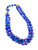 1950s Hattie Carnegie AB Blue Crystal Double Strand Beaded Necklace