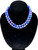 1950s Hattie Carnegie AB Blue Crystal Double Strand Beaded Necklace