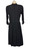 1940s R & K Black Rayon Pleated Dress