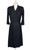 1940s R & K Black Rayon Pleated Dress