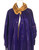 1920s - 1930s Purple Velvet Fur Trim Swing Coat