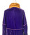 1920s - 1930s Purple Velvet Fur Trim Swing Coat