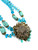 1950s Miriam Haskell Unstamped Blue Glass Pendant Double Strand Beaded Necklace