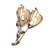 1940s Jumbo Sterling Silver Double Calla Lilly Brooch
