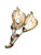 1940s Jumbo Sterling Silver Double Calla Lilly Brooch
