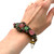 1940s - 50s Miriam Haskell Unstamped Pink And Green Glass Gem Bangle Bracelet