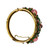1940s - 50s Miriam Haskell Unstamped Pink And Green Glass Gem Bangle Bracelet