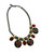 1980s YSL Yves Saint Laurent Red Gripoix Glass Geometric Charm Necklace
