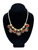 1980s YSL Yves Saint Laurent Red Gripoix Glass Geometric Charm Necklace