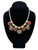 1980s YSL Yves Saint Laurent Red Gripoix Glass Geometric Charm Necklace