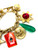 1980s Glass Vegas Showgirl Golden Jumbo Charm Bracelet