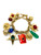 1980s Glass Vegas Showgirl Golden Jumbo Charm Bracelet