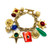 1980s Glass Vegas Showgirl Golden Jumbo Charm Bracelet