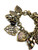 1990s Sweet Romance USA Victorian Inspired Heart Charm Bracelet