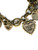 1990s Sweet Romance USA Victorian Inspired Heart Charm Bracelet