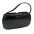 1960s Nettie Rosenstein Mod Black Leather Oval Top Handle Bag