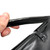 1960s Nettie Rosenstein Mod Black Leather Oval Top Handle Bag
