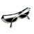 1980s Alain Mikli Paris Clear Asymmetrical Space Sunglasses