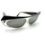 1980s Alain Mikli Paris Clear Asymmetrical Space Sunglasses