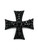 1950s WEISS Maltese Cross Black Rhinestone Brooch
