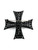 1950s WEISS Maltese Cross Black Rhinestone Brooch