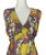 1970s Purple Metallic Floral Maxi Dress