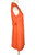 1970s Orange Linen Double Breasted Button Dress
