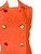 1970s Orange Linen Double Breasted Button Dress