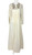 1970s Cream Gauze Embroidered Caftan Maxi Dress