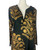 Y2K  CALM NYC Gold Floral Print Caftan Maxi Dress
