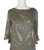 1960s - 1970s Paisley Shift Mini Dress