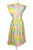 1950s Watercolor Tie Dye Cotton Swing Dress