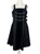 1990s - Y2K Black Gothic Punk Buckle Mini Dress