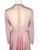 1970s Pink Feather Beaded Maxi Gown