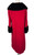1950s - 1960s Red Wool Chinchilla Fur Trim Duster Coat