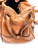 Y2K CELINE Brown leather Shoulder Bag With Removable Canvas Kiss Lock Insert