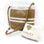 1980s GUCCI Brown And White Striped Shoulder Bag With Original Dust Bag