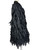 1980s Patricia Hermann Black Fringe Rhinestone Mask Coat